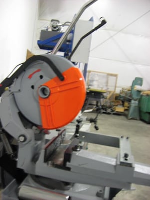 14" Saber #CS-350-1, cold saw, 3 HP, left & right miter, new - Image 2