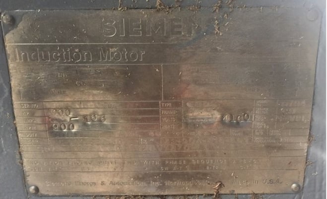 1000 HP 900 RPM Siemens, Frame 6811S, weather protected enclosure type 2, SB, 4160 Volts - Image 1