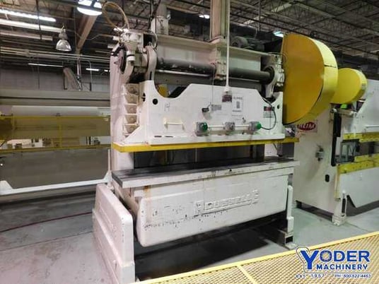 60 Ton, Rousselle #6B76, OBI double crank press, 2" stroke, 12-1/2" Shut Height, air cooled & brake, #68987 - Image 1