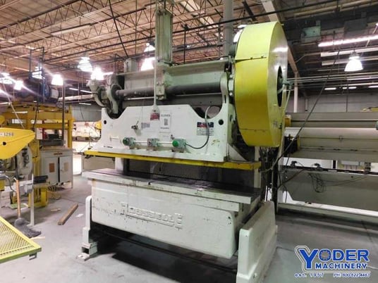 60 Ton, Rousselle #6B76, OBI double crank press, 2" stroke, 12-1/2" Shut Height, air cooled & brake, #68987 - Image 2