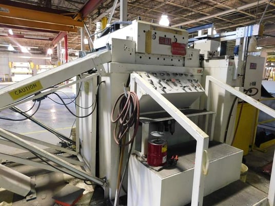 50" x .034" RBI #SM448, 3 over 4 straightener, 7-rolls, 4" roll diameter, hydraulic, #69016 - Image 4