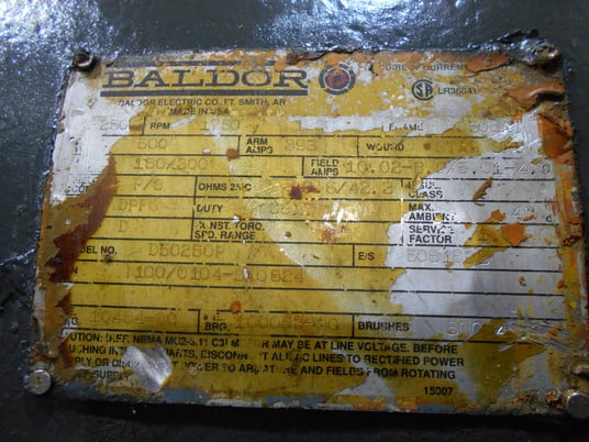 250 HP 1800/2000 RPM Baldor, Frame 506AT, DPFG, rebuilt, 500VA, 150/300VF - Image 5