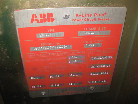 4000 Amps, ABB, KP-40 - Image 2