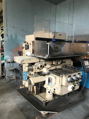 Heckert #FW-315, horizontal mill, #50, 28-1400 RPM, automatic cycle, R &F, DRP - Image 1