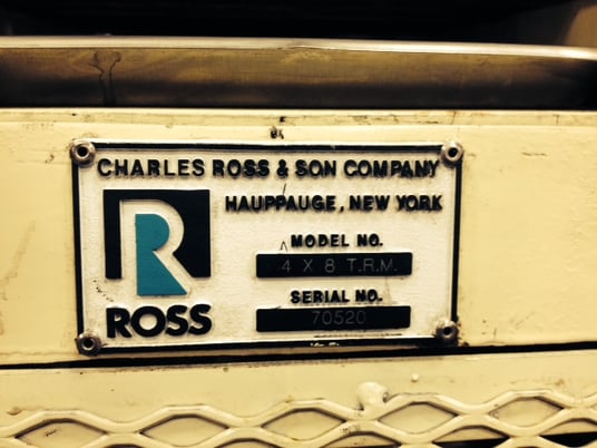 4" x 8" Ross #4x8 TRM, floor model high speed 3 roll mill, 270 RPM,s/n #70520 - Image 5