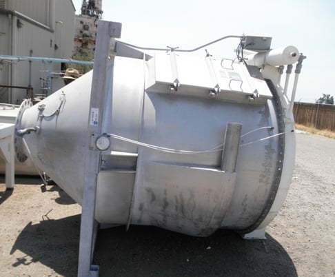 350 sq.ft., HAF Equipment #18CT0253, Stainless Steel dust collector, baghouse, cylindrical shape, approx. 350 - Image 2