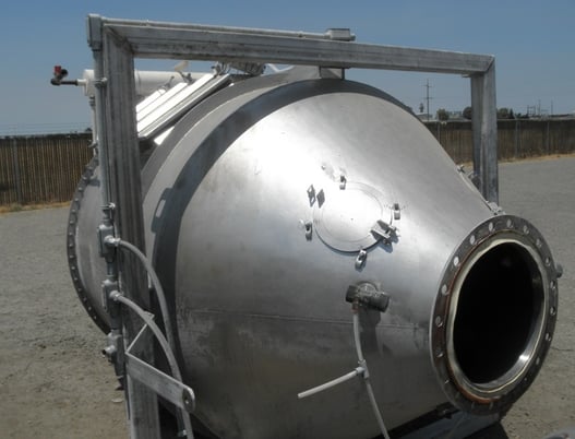 350 sq.ft., HAF Equipment #18CT0253, Stainless Steel dust collector, baghouse, cylindrical shape, approx. 350 - Image 3