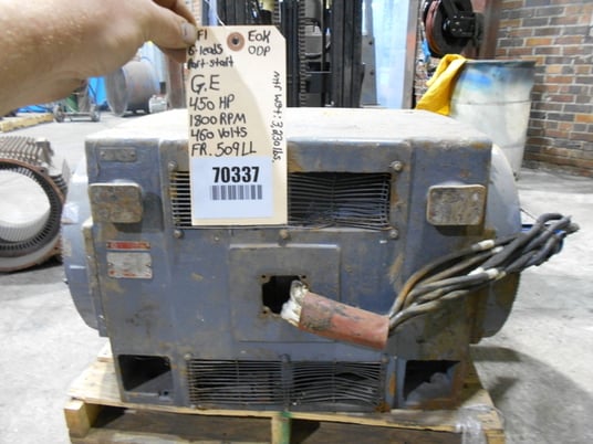 450 HP 1800 RPM General Electric, Frame 509LL, ODP, 460 Volts - Image 1