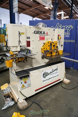 5-1/8" x 5-1/8" x 1/2" Geka #Hydracrop-80SD, 88 ton, hydraulic, 5 stations, foot pedals, New - Image 1