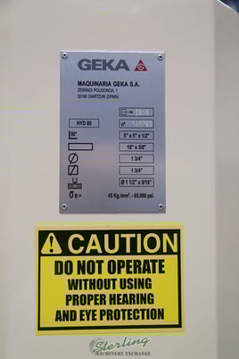 5-1/8" x 5-1/8" x 1/2" Geka #Hydracrop-80SD, 88 ton, hydraulic, 5 stations, foot pedals, New - Image 10