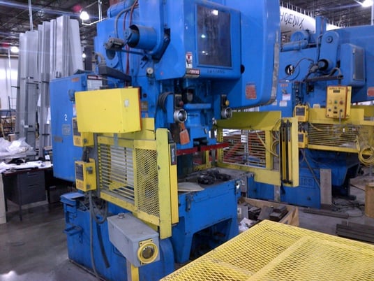 60 Ton, Bliss #C-60, OBI press, 3" stroke, 32" x 21" bed, 5 HP, Metal Tech Jobber Plus controls, pre-owned - Image 1