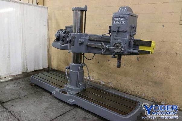 3' -9" Carlton dual base radial drill, 3 HP, power elevation, 10" spindle travel, #67012 - Image 4