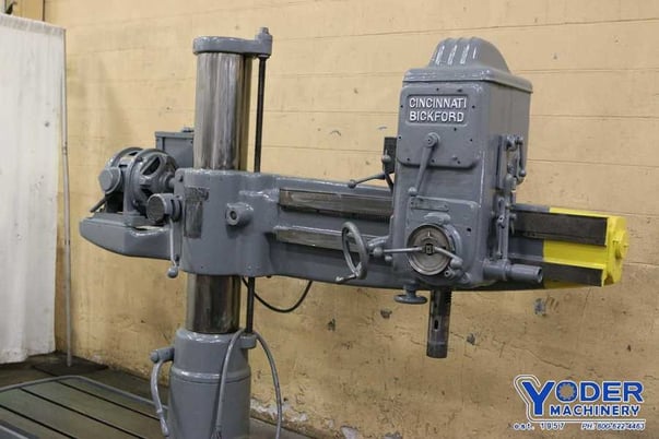 3' -9" Carlton dual base radial drill, 3 HP, power elevation, 10" spindle travel, #67012 - Image 5