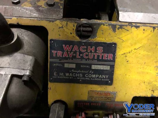 No. E E.H.Wachs Trav-L cutter & beveler, 35-55 RPM, horizontal or vertical cuts, #70166 - Image 5