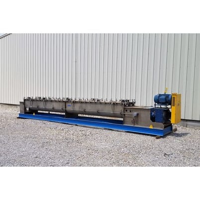 Andritz #DA30-21, Stainless twin agitator mixer/pug mill, 30 HP, unused, #14219 - Image 2