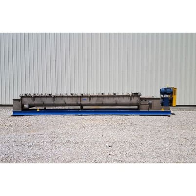 Andritz #DA30-21, Stainless twin agitator mixer/pug mill, 30 HP, unused, #14219 - Image 3