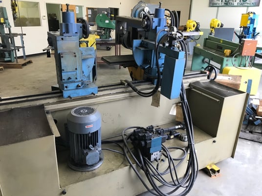 Langbow #TM38, adjustable twin head vertical bender, 72" CC, 1-1/2" tube, wheel well bender tooling, 1999 - Image 3