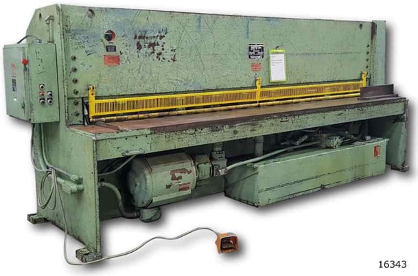 3/8" x 12' HTC #U37-12, 24" sq arm, remote foot switch, 36" 2-speed front operated power back gauge, 60 HP - Image 1