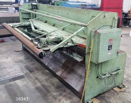 3/8" x 12' HTC #U37-12, 24" sq arm, remote foot switch, 36" 2-speed front operated power back gauge, 60 HP - Image 4