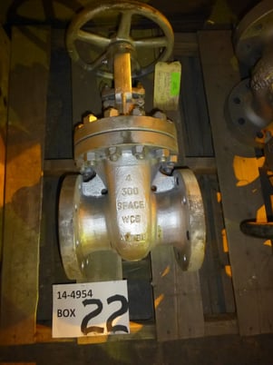 4" Walworth gate valve, 300 lb., WCB body, new/unused - Image 1