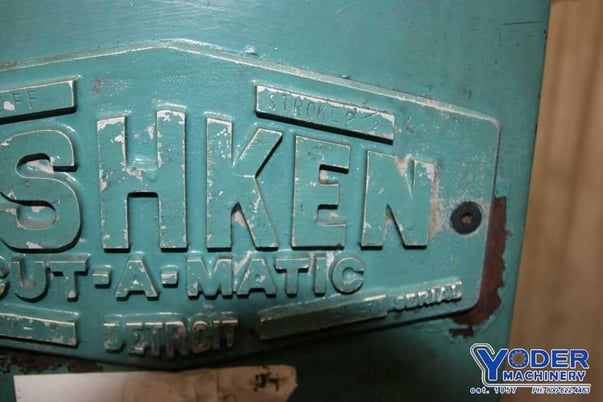 25 Ton, Tishken #COT-8 Cutomatic cut off press, 2.5 stroke, air clutch & brake, #70958 - Image 6