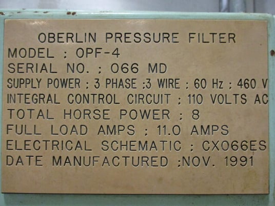 Oberlin #OPF-4, coolant filtration system, fully automatic, 160 GPM, Allen Bradley PLC - Image 6