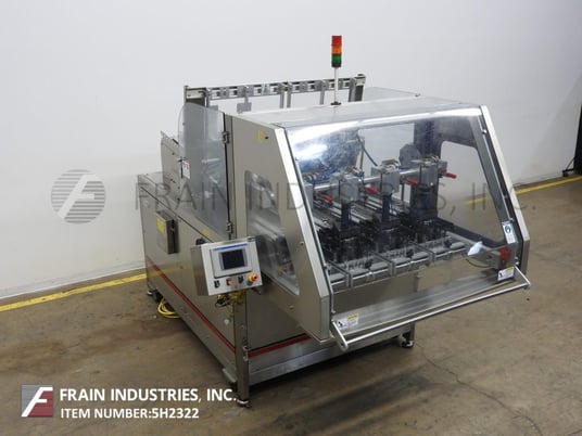 Delkor #TF-1504SS, automatic, Stainless Steel, (4) head, tray former, 10-55 cycles per minute - Image 1