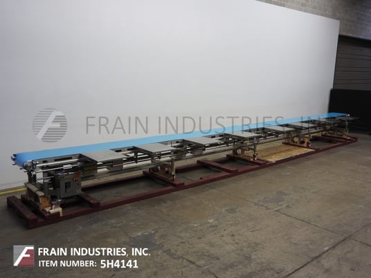 24" wide x 39.7' long, Dorner, Stainess Steel belt conveyor, food grade belt, variable speed control - Image 1