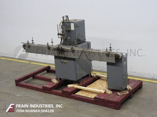 Filamatic #DAB-16, automatic 2 piston filler, 3-18 cycles per minute, mounted base frame with casters and - Image 1