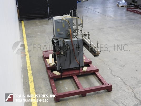 Filamatic #DAB-16, automatic 2 piston filler, 3-18 cycles per minute, mounted base frame with casters and - Image 4
