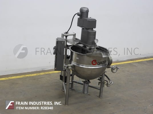 40 gallon Groen #DNTA40, 316 Stainless Steel jacketed kettle, 28" diameter x 21" deep, 125 psi, 2-1/2" OD/2" - Image 1