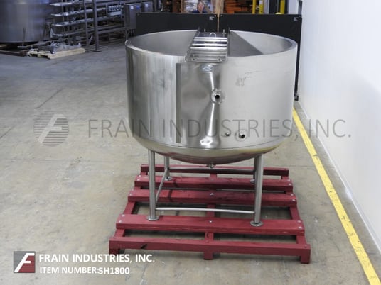 750 gallon Hamilton, 304 Stainless Steel low pressure jacketed kettle w/o agitation, 72" dia. x 52" deep - Image 3