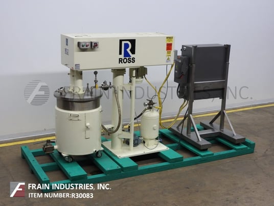 Ross #CDA50, 304 Stainless Steel vertical jacketed mixer, 50 gallon, full vacuum, 2" ball valve discharge - Image 1