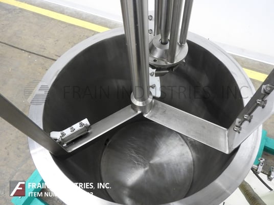 Ross #CDA50, 304 Stainless Steel vertical jacketed mixer, 50 gallon, full vacuum, 2" ball valve discharge - Image 2