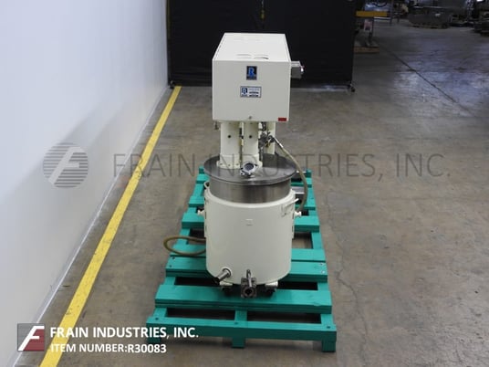 Ross #CDA50, 304 Stainless Steel vertical jacketed mixer, 50 gallon, full vacuum, 2" ball valve discharge - Image 3