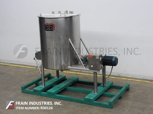 300 gallon Lee #300DBT, 316 Stainless Steel single wall tank, 44" diameter x 55" deep with dish style bottom - Image 1