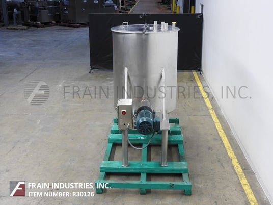300 gallon Lee #300DBT, 316 Stainless Steel single wall tank, 44" diameter x 55" deep with dish style bottom - Image 3