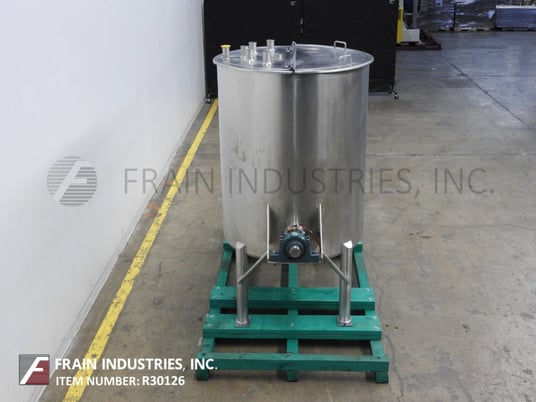 300 gallon Lee #300DBT, 316 Stainless Steel single wall tank, 44" diameter x 55" deep with dish style bottom - Image 4
