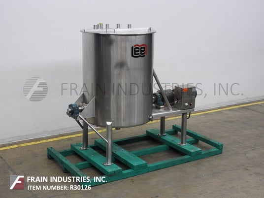 300 gallon Lee #300DBT, 316 Stainless Steel single wall tank, 44" diameter x 55" deep with dish style bottom - Image 5