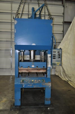 100 Ton, Greenerd #H-100-30L5, hydraulic press, 12" stroke, 20" daylight, 20" x21.25"bed, T-Slotted - Image 2