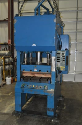 100 Ton, Greenerd #H-100-30L5, hydraulic press, 12" stroke, 20" daylight, 20" x21.25"bed, T-Slotted - Image 3