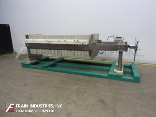 24" x 24" x 1" Perrin, horizontal, Stainless Steel, side bar plate & frame filter press - Image 1