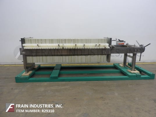24" x 24" x 1" Perrin, horizontal, Stainless Steel, side bar plate & frame filter press - Image 3