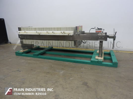 24" x 24" x 1" Perrin, horizontal, Stainless Steel, side bar plate & frame filter press - Image 5