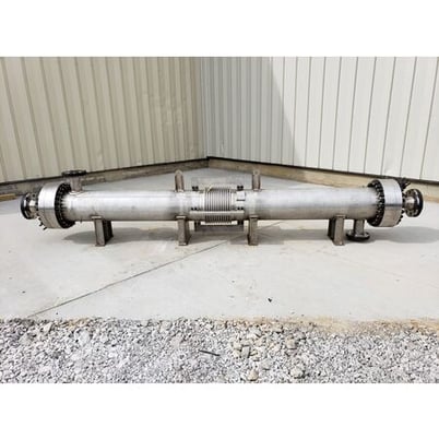 622 sq.ft., 150 psi shell, Precise Finishing, heat exchanger, 316 Stainless Steel, #16253 - Image 2