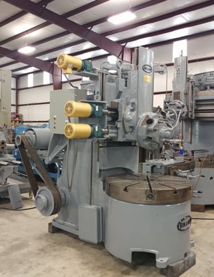 42" Bullard #Spiral-Drive, vertical turret lathe, 4-jaw 42" tbl, 36" u/rail, power elevation, rapid traverse - Image 1