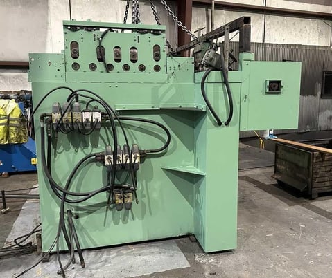 60" x .105" Red Bud, cut-to-length line, 23000 lb.,R to L,coil car,uncoiler,peeler table - Image 1