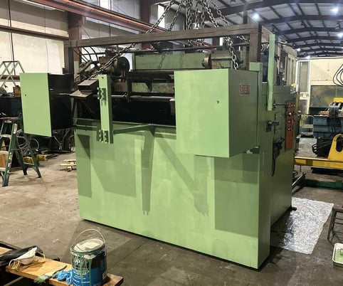 60" x .105" Red Bud, cut-to-length line, 23000 lb.,R to L,coil car,uncoiler,peeler table - Image 4