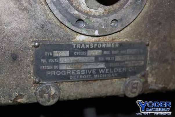 75 KVA Progressive #PRA75-18, spot welder, 18" throat, digital display, 1200 lb.force, #71254 - Image 9