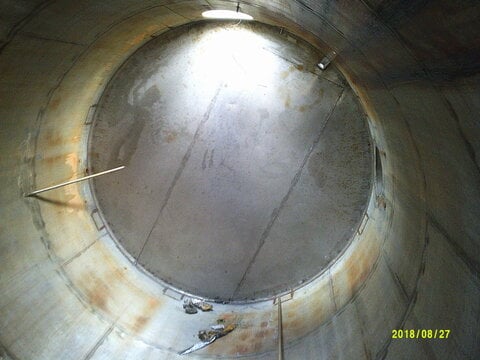 11500 gallon Stainless Steel tank, jacketed, 10' 6" diameter x 18' straight side, dome top, flat bottom, 4" - Image 5